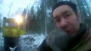 Т 130-дорога по вырубам.......часть 4