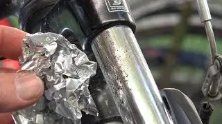 HOW TO REMOVE THE RUST FROM THE CRYSTAL STEMS OF THE MTB FORK