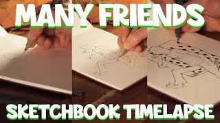 Many Friends Character Sketchbook Timelapse