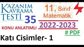 11. Sınıf | Kazanım Testi 35 | Katı Cisimler 1 | 2023 2024 | MEB | EBA | OGM Materyal | matematik