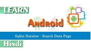 Sqlite Databse - Search Data Page