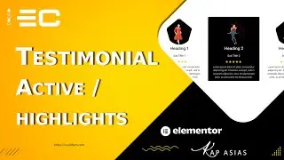 Testimonial Grid Active/Highlights Listing Widget in Elementor | EC Addons Elementor Tutorial