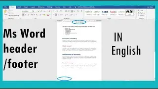 Microsoft  Word - Header and Footer | Title | Page Number