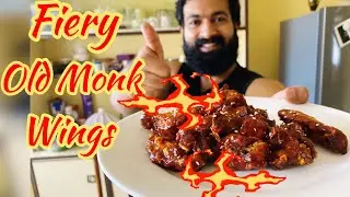 FIERY OLD MONK WINGS🔥🔥🔥  #Spicywings #oldmonkrum #homemade