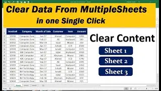 how to clear data in excel macro | excel vba clear contents on another sheet