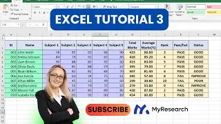 Student Marks Sheet in Excel with Functions | Total, Average, Rank & More!