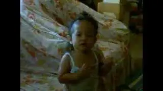 Singing Zyrylle Ann Llagas Aranzanso at the age of one year old and 2 months