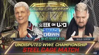 Cody Rhodes Vs Solo Sikoa|Steel Cage match|Undisputed WWE Universal Championship