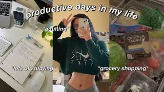 STUDY VLOG | productive days in my life | studying, adulting, grwm & how i got into research 🌱