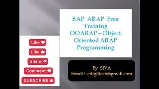 3. SAP ABAP - Free Online Training -  OOABAP Constructors  Class Constructor