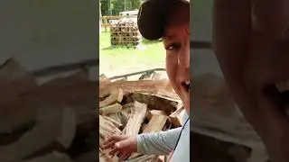Splitting Cherry BBQ Wood #bbq