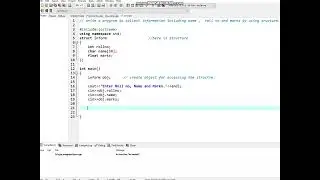 A program that stores information by using structure.| C++ structure example.