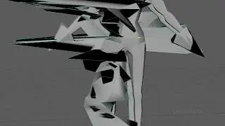 Autodesk Maya 3D glitch character art : Animation program