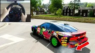 Forza Horizon 4 - Nissan 240SX SE drift tune (Logitech G29 steering wheel) gameplay