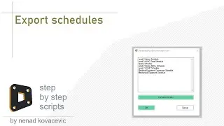 Export schedules