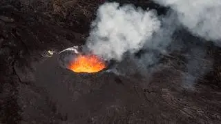 Piton de la Fournaise Volcano Eruption Update; New Eruption Begins, Fountains of Lava