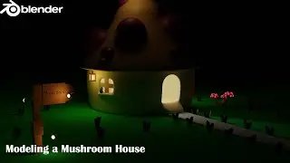How to Model a Magical Stylized Mushroom House in Blender │ Step-by-Step  │ Tutorial