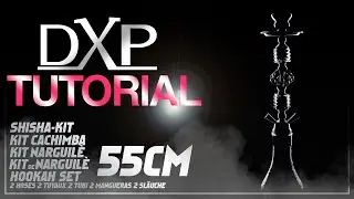 DXP | Cachimba Shisha Hookah Narguilè | Premium 55cm 2 mangueras/hoses/släuche/tubi | TUTORIAL