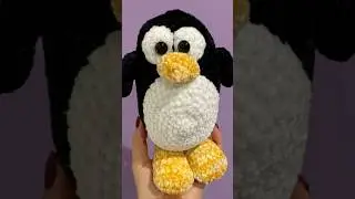 Плюшевый пингвин/Crochet penguin #crochetpenguin #amigurumi #вязание #вязаниекрючком #вязанаяигрушка