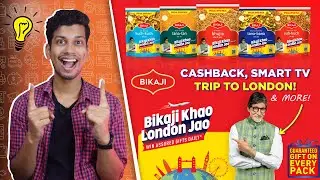 Bikaji Khao Landon Jao Contest - FREE Cashback, TVS Jupiter, LED TV, Trip to London - Bikaji Offer