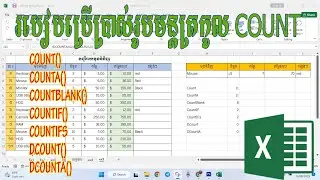 របៀបប្រើប្រាស់រូបមន្តត្រកូល COUNT នៅក្នុង Ms Excel