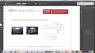 Header Card Design and Die Drawing in Adobe Illustrator