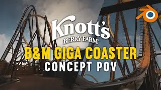 Knott's Berry Farm Giga Concept POV | Blender Coaster Animation | Gold Rush | Escape Designs