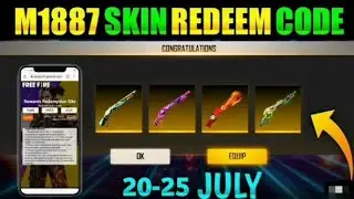 Free Fire Today Redeem Code 20 july | ff Reedem Code | M1887 Skins Redeem Code Free Fire