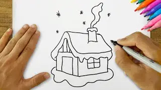 Super Easy and Cute House Drawing | Step-by-Step Tutorial for Beginners