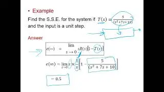 13 : Steady State  Error and Transient response ( Steady state Error for Unity Feedbak). part 1
