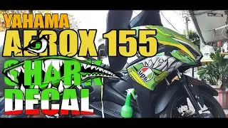 YAMAHA AEROX 155 SHARK DECAL  (from layout,  Printing and installation)