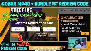 COBRA MP40 REDEEM CODE l FREE FIRE REDEEM CODE TODAY l CREATOR CLASH REDEEM CODE FREE FIRE l