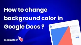 How to change background color in Google Docs ?