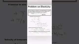 Problem on Elasticity #physics #education #neet#jee#shorts