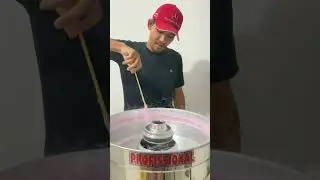Como fazer algodão doce.açúcar colorida