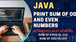 Print sum of Odd  and Even Numbers ||Java || Arrays || Tamil