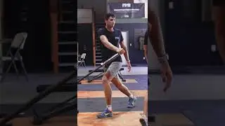 Here’s a standing Russian twist variation to challenge your trunk and stability 