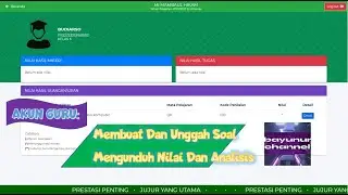 AKUN GURU MEMBUAT SOAL DAN NILAI HASIL TES SERTA ANALISIS