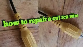 how to repair or add rca wire