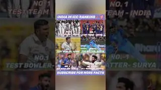 INDIA DOMINATION IN ICC RANKING 🏏