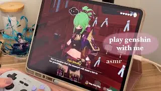 playing genshin on a cozy iPad pro setup | controller ASMR | chinese dub | kuki shinobu story quest