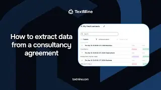 Tutorial: How to extract data from a consultancy agreement