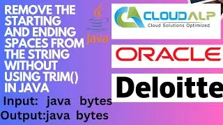 Program To Remove Starting And Ending Spaces Without Using Trim In Java