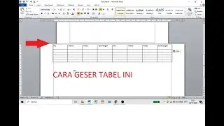 Cara Menggeser Tabel yang Keluar Posisi