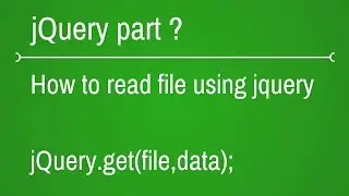 How to read file using jQuery