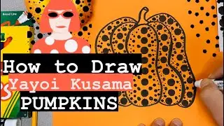 How to Draw Yayoi Kusama Pumpkins EASY - for kids step by step 