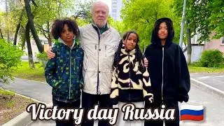 Heartfelt Victory Day in RUSSIA 🇷🇺: ,visiting  grandpa in the hospital 💔.WALKING IN downtown Moscow.