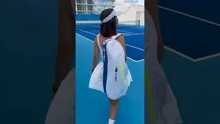 Finding pure joy between the lines. 🎾❤️ #tennis #usopen #tennisoutfit