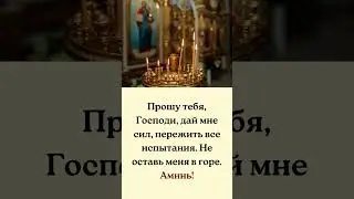 Прошу тебя, Господи, дай мне сил, пережить все испытания. Неоставь меня в горе.Аминь!