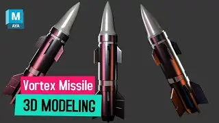 Vortex Missile Modeling in Maya | Autodesk Maya 3D Modeling Tutorial | Weapon Modeling
